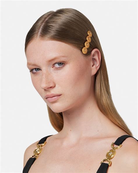 versace hair clips|medusa tribute hair clip.